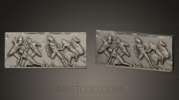High reliefs and bas-reliefs, historical and religious (GRLFH_0218) 3D model for CNC machine